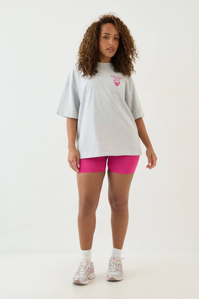 Dames Dsgn Studio Sport Training Club Oversized T-shirt | Asgrijs | Maat: XS