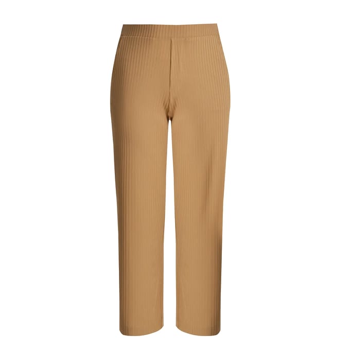 Geribde damesbroek Mat Fashion Wide Leg