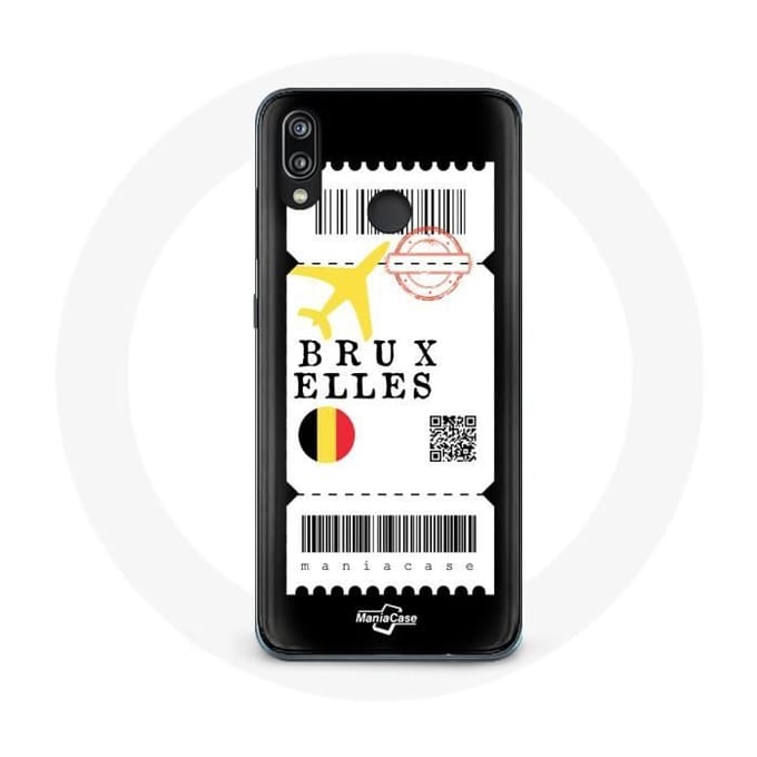 Hoesje - Huawei - P20 Lite - Vliegticket - Flexibel - Zwart