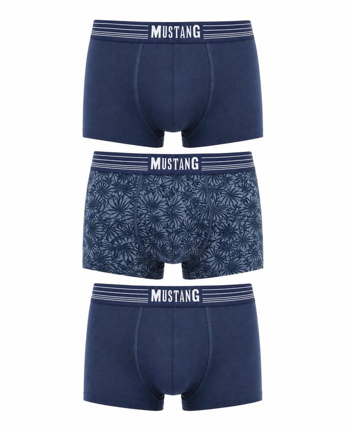 Mustang - 3 pack - Boxershorts - Print/Navy - M