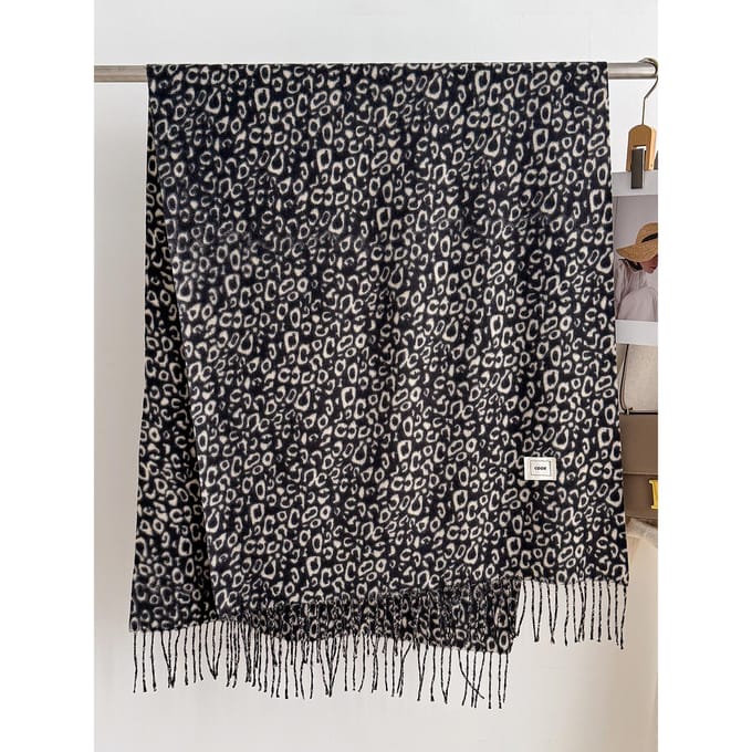 Mode Féminine de Luxe Écharpe Imprimé Léopard - Châle Pashmina Chaud Automne Hiver Bufanda Femme
