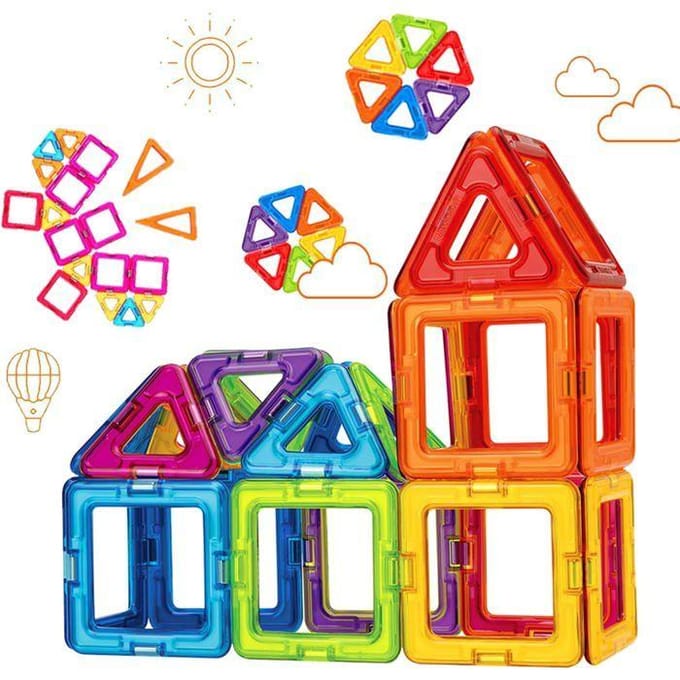 Constructions Magnétiques - ZIG-ZAG TERRITOIRES - Parent - 48 Pièces - Plastique - 3 ans et plus