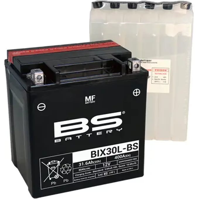 Fabrieksgeactiveerde motorfietsaccu BS Battery BIX30L