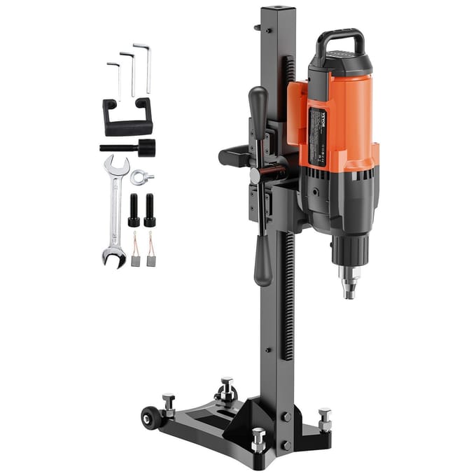 Machine de carottage diamantée Plateforme de carottage béton Roulettes 3200W 750 tr/min