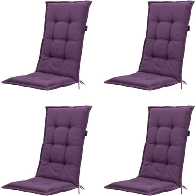 Madison - Tuinstoelkussen Lage Rug Panama purple - Ca. 105x50 cm - Set van 4