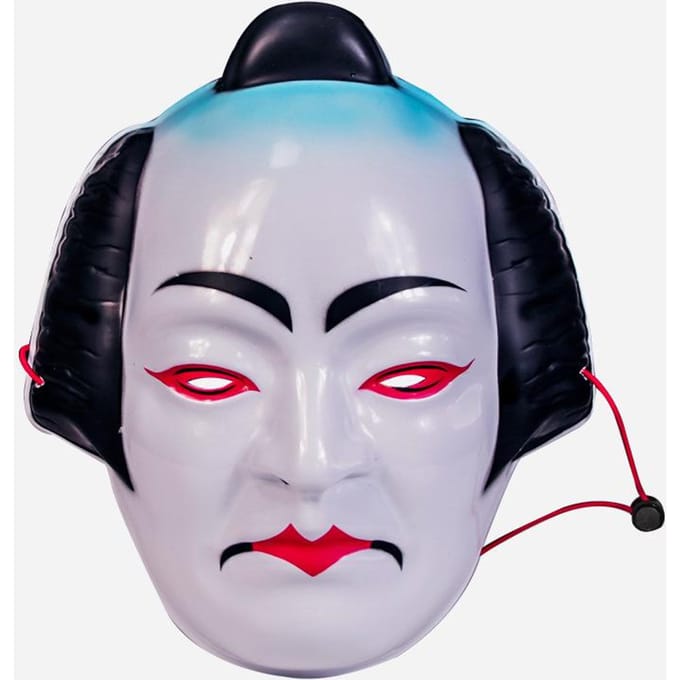 Japanse Kabuki-maskers, 2-pack One size fits all adults wit