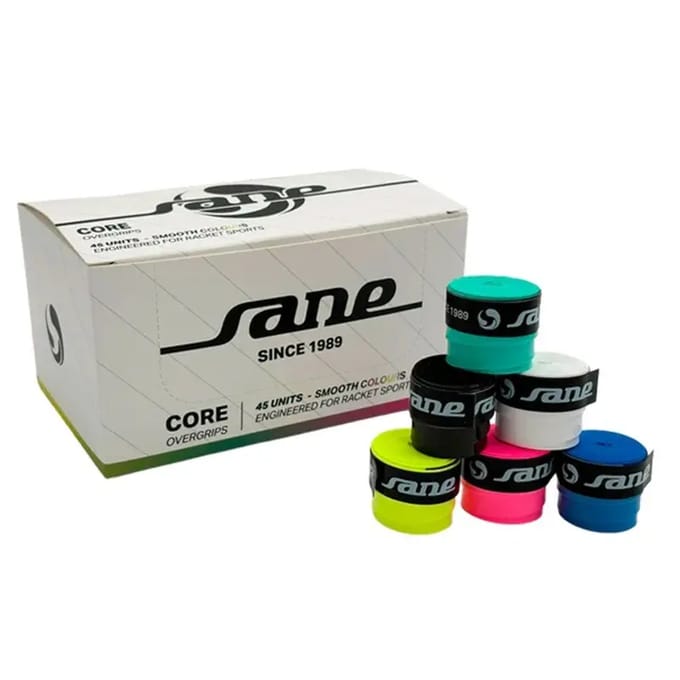 Doos met 45 Sane Core gladde veelkleurige overgrips