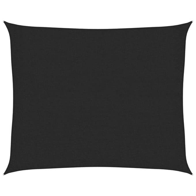 vidaXL - Zonnezeil - 160 - g/m² - 2,5x3 - m - HDPE - zwart