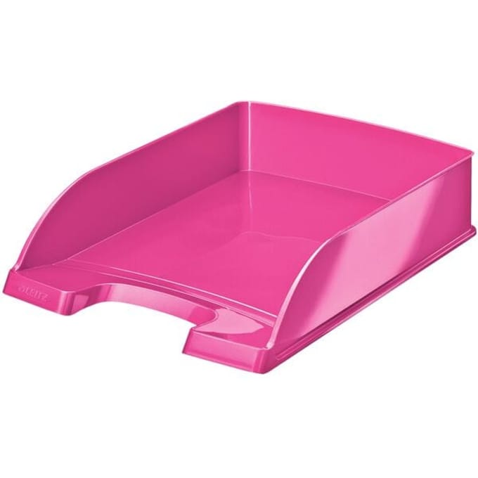 Leitz wow brievenbakje voor a4-formaat, Stapelbaar, kleur metallic roze