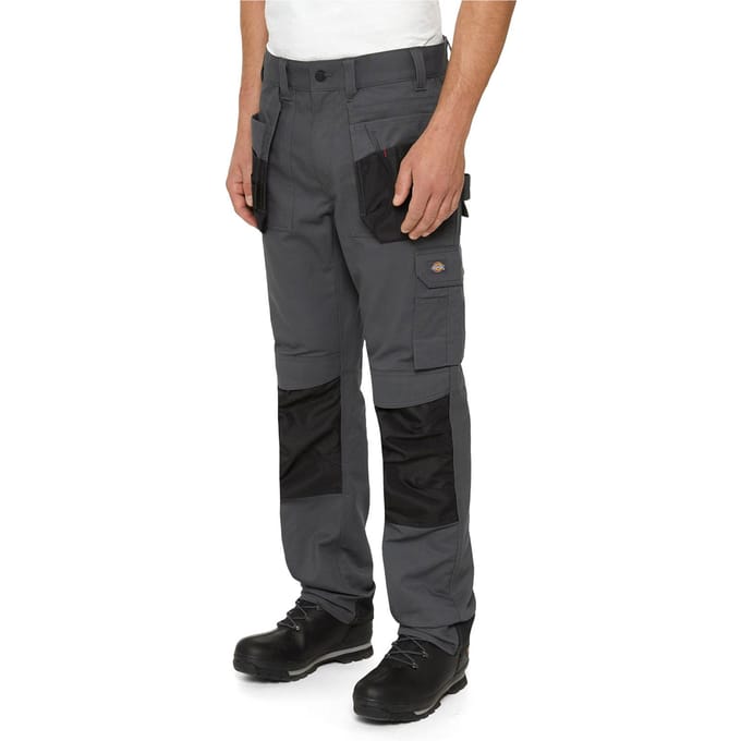 Dickies Multi Pocket Utility Polyester Grijze Werkbroek voor Mannen