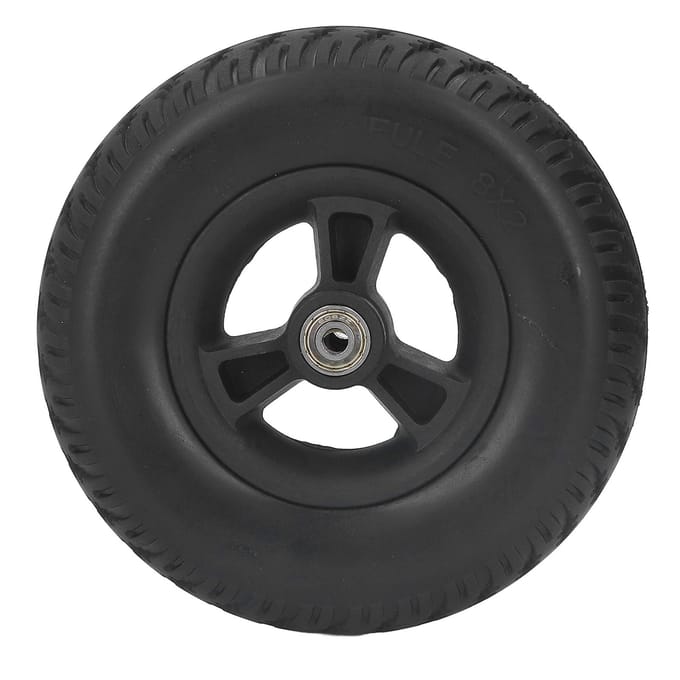 8 inch Rolstoelband PU Anti-Slip Explosiebestendig Sterk Draagvermogen Wiel Vervanging black