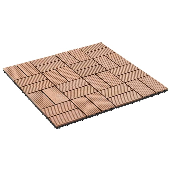 vidaXL - Terras - Tegel - 22 - st - Bruin - 30 - x - 30 - cm - WPC