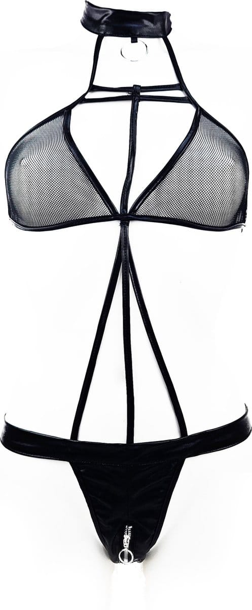 BamBella ® Bodysuit Onesize wetlook Erotische jumpsuit pak - Catsuit BDSM - Glanzend