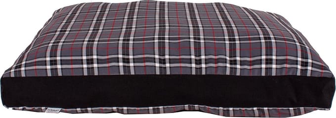 Lobbes Hondenkussen Schotse Ruit antraciet 75 x 100 x 10 cm