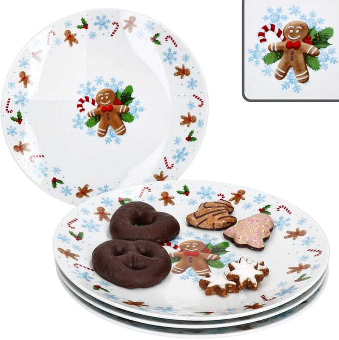 4-delig Candyman-broodtrommel van porselein