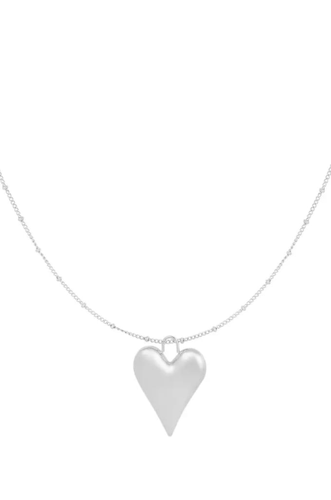 Ketting Statement Hart - Zilver - Stainless Steel - Yehwang