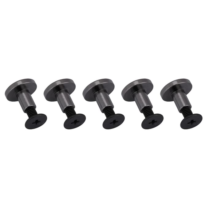 20 ensembles Laiton Tête Plate Rivets de Sangle de Ceinture Vis pour Bagages Artisanat du Cuir (8 mm) gray