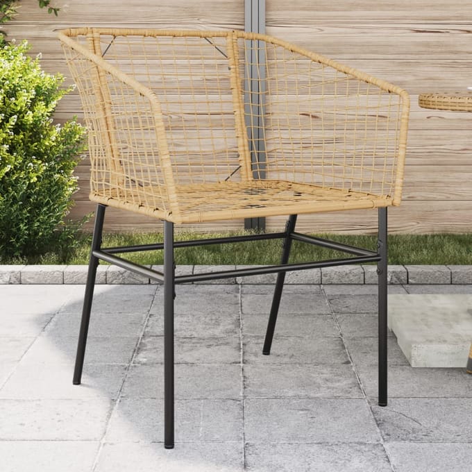 vidaXL - Tuinstoel - bruin - poly - rattan - 2 - st