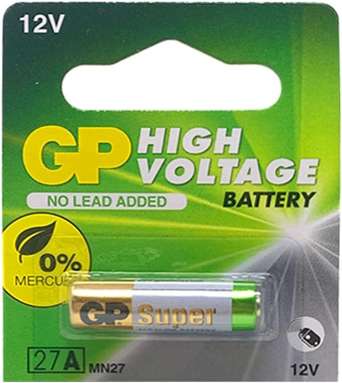 Alkaline 27A batterij 12V - Pack van 2