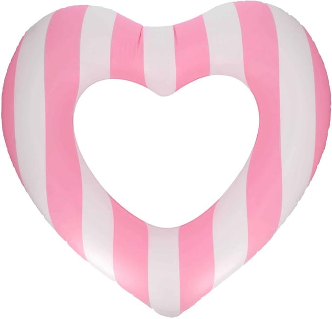 Riethmüller - Opblaasbare fotolijst hartvorm - she said yaasss - roze/wit - 75 cm