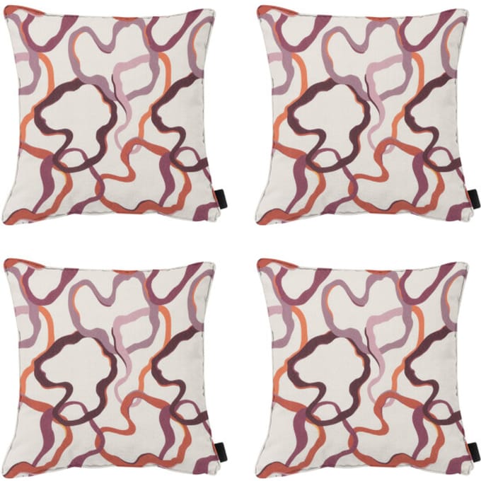 Madison - Sierkussen Blaze - Multikleur - 50x50x10cm - Set van 4
