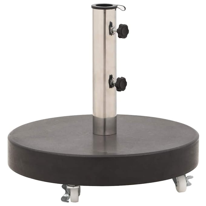 vidaXL - Parasolvoet - rond - 30 - kg - graniet - zwart