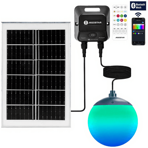 Aigostar Bluetooth Mesh, slimme zonne-hanglamp 20W RGBCCT kleurrijke gloeilamp