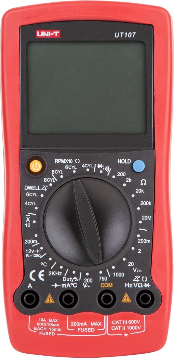 Uni-T UT107 - Multimeter - Automobieldiagnostiek - Temperatuurmeting - Spanningsmeting