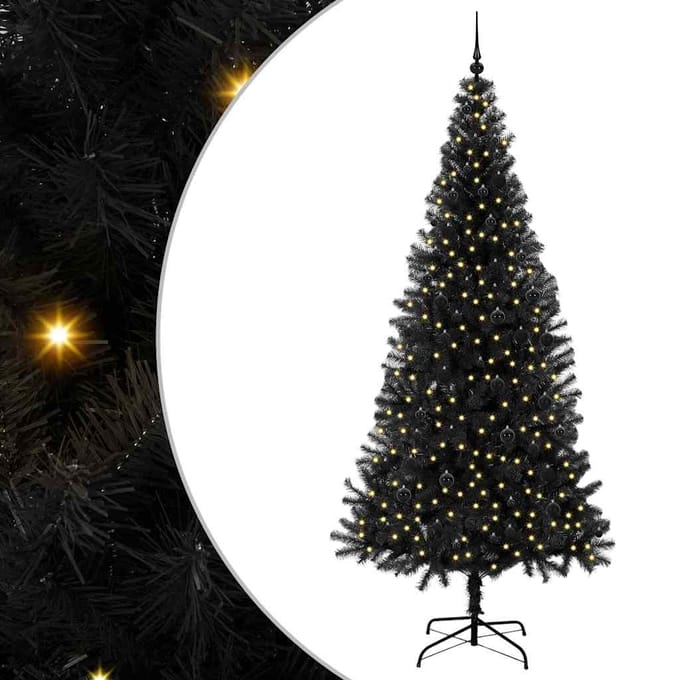 vidaXL Kerstboom Zwart 240 cm PVC