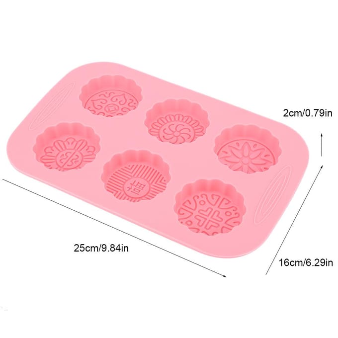 6 Moules Moule à Gâteau Moule à Gâteau de Lune DIY Gâteau Glace Savon pink