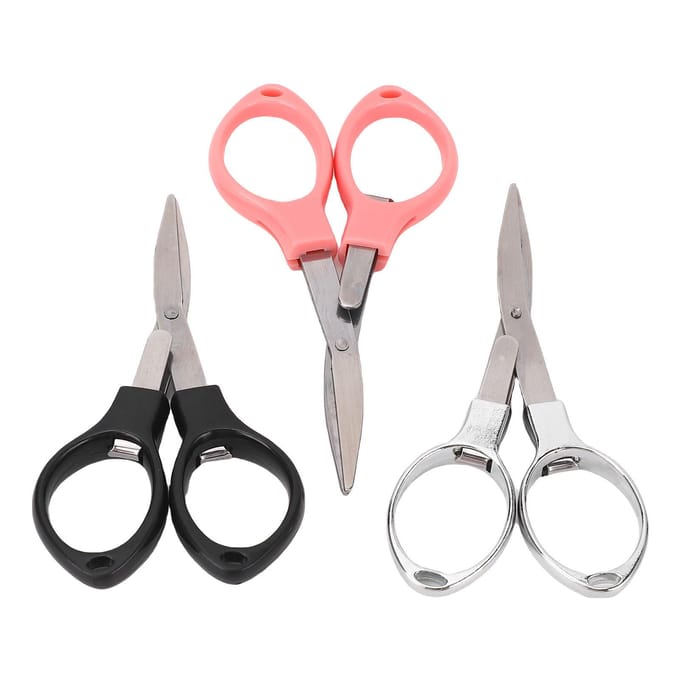 3 pièces Ciseaux à ongles Ciseaux en acier inoxydable Outil de manucure multifonctionnel pour voyage gray
