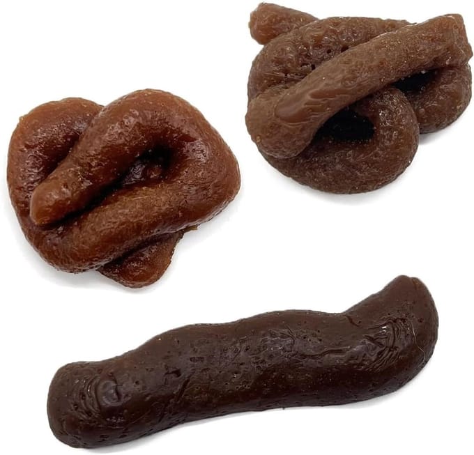 Allecto Plus - Kackhaufen 3-pack voor kinderen - Grappig KOT-grapartikel - Shitworst en kackworst - Grappenproject - Prank artikel