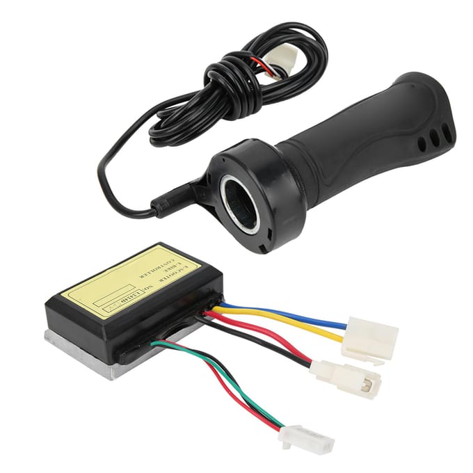 12V 250W 3?Bedrade borstelcontroller met verlengde kabel en handgreepset voor elektrische fietssturen black