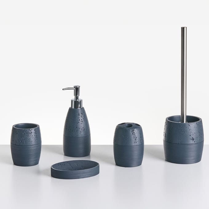 YARAPA - Badkameraccessoireset - Donkerblauw - Polyresin