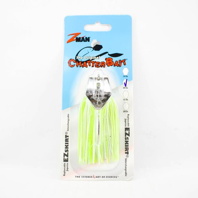 Zman Chatterbait 3/8 oz Zinkende Kunstaaskaart Wit (0096)