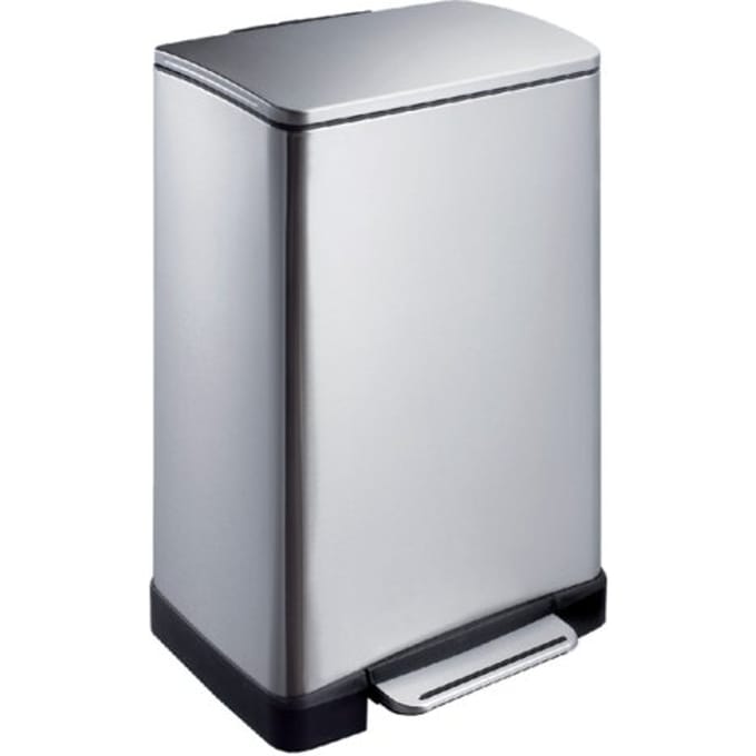EKO - E-Cube pedaalemmer 40 liter - Stainless steel Plastic - mat RVS - Prullenbak