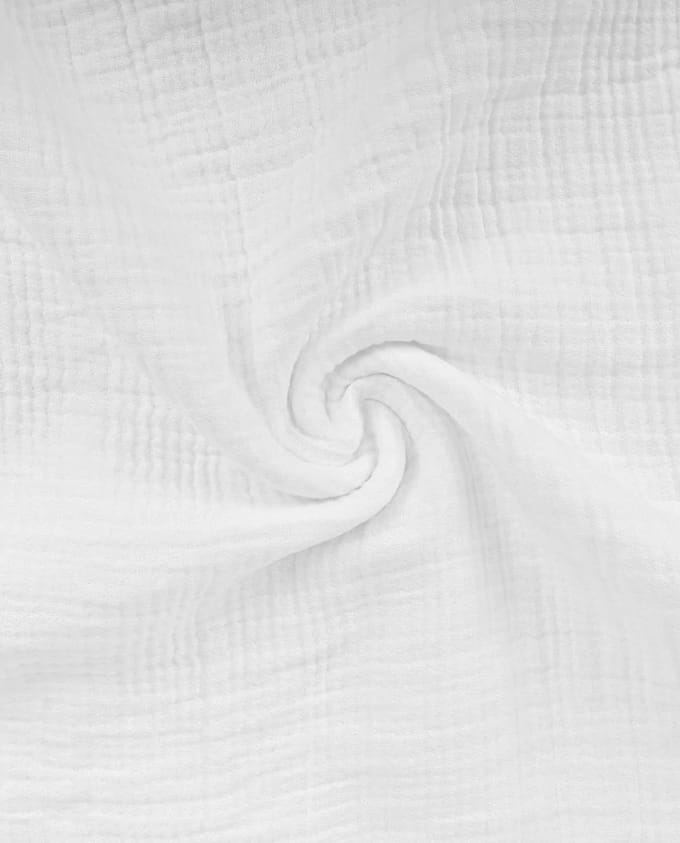 Hydrofiel Stof 6-Laags Uni – Wit – Extra Breed 170 cm – 245 g/m² – 100% Katoen – Per Meter