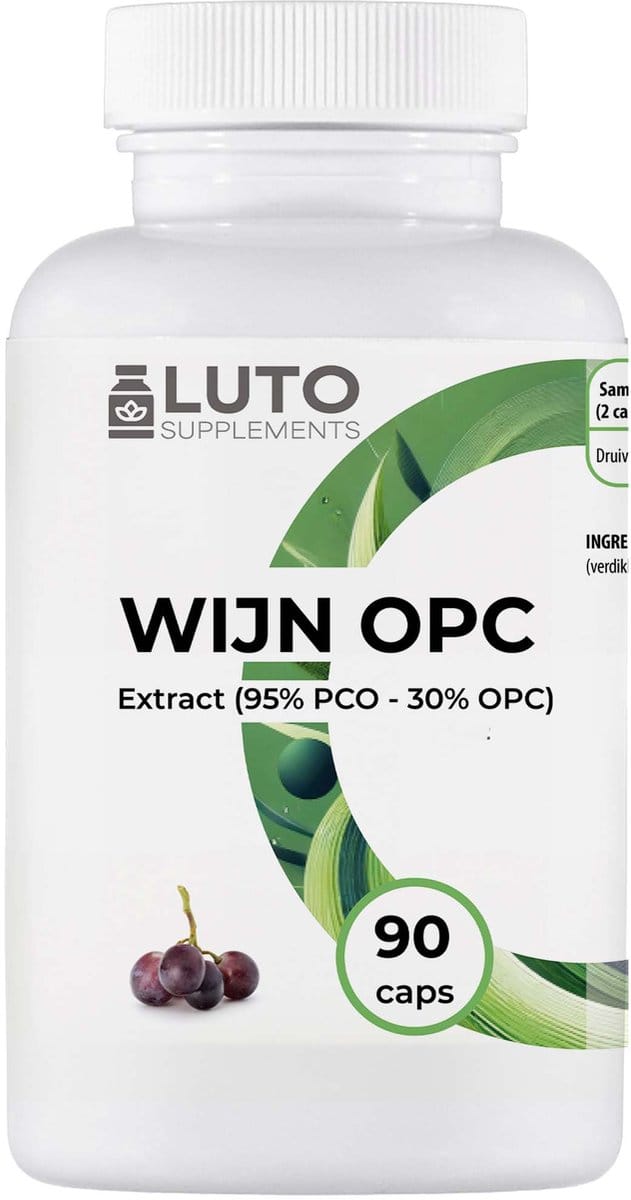 OPC Druivenpitextract - 333 mg - 30% OPC en 95% PCO - 90 capsules - LUTO Supplements