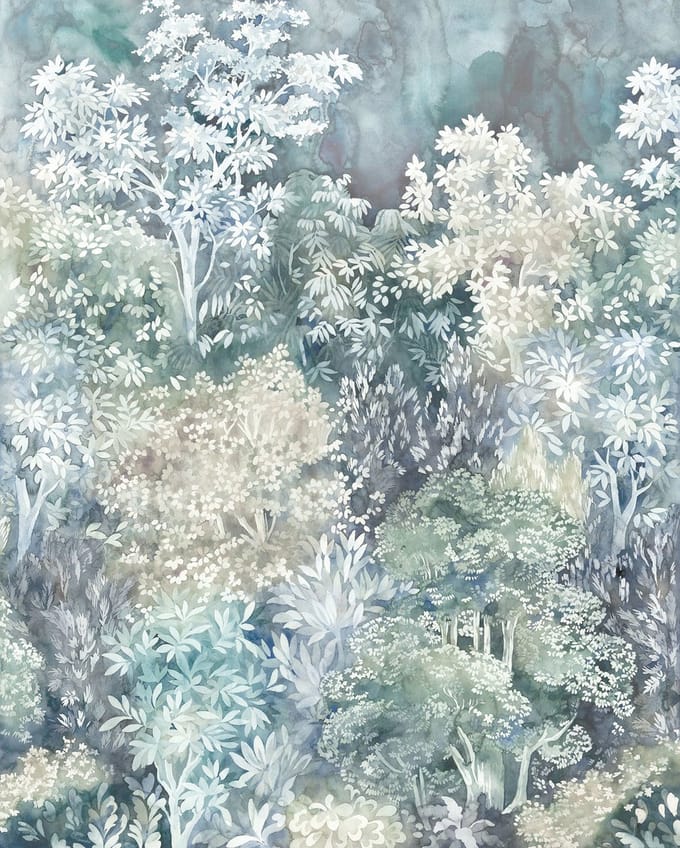 Fotobehang - Forêt Enchantée 200x250cm - Vliesbehang