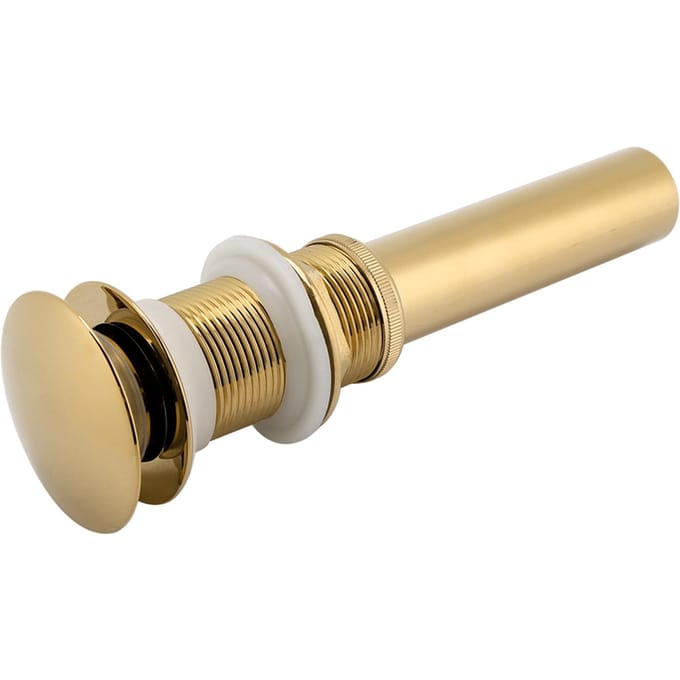 G1 1/4  Messing Badkamer Wastafel Pop-Up Afvoerplug Zonder Overloop (Titanium Verchromen) beige