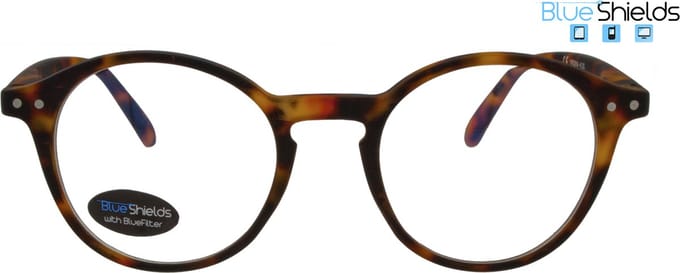 BlueShields YFD214 +2.50 Ilja Beeldschermbril - Leesbril - Blauw licht filter lens - Tortoise