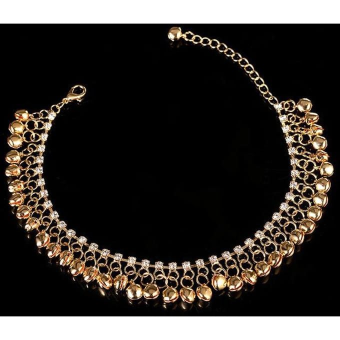 Creatieve Klokvormige Kwast Anklet Gepersonaliseerd Verfijnd Mode Strandaccessoires 22CM brown
