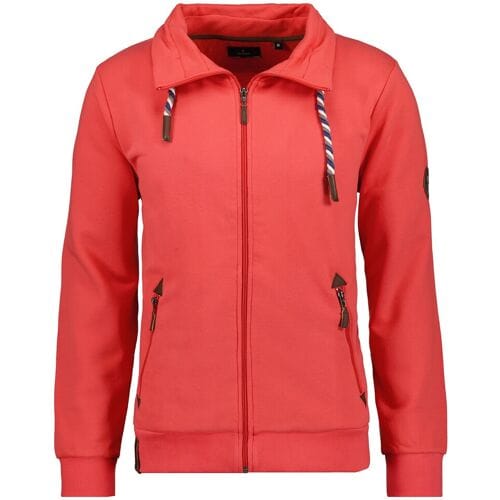Ragman Vest Sweat Cardigan Stand Up Drawstring Collar Rood / male