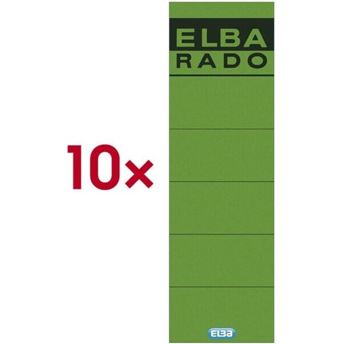 ELBA rugetiketten "ELBA RADO" - kort/breed, groen