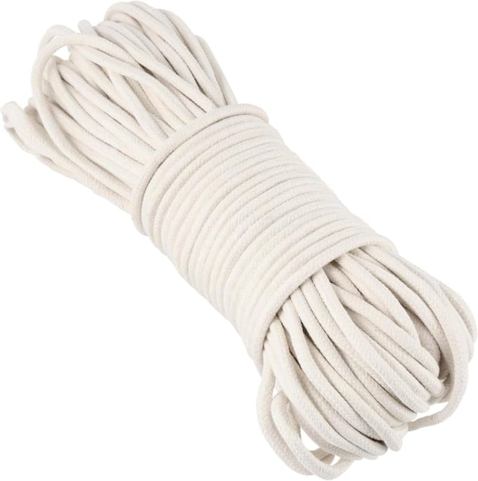 Multifunctionele Katoenen Touw van 100 m en 6 mm - Ideaal voor DIY Projecten, Mandjes en Boho Decoratie