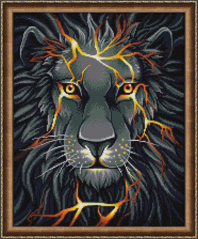 Diamond Painting Lava Lion 40x 50 cm