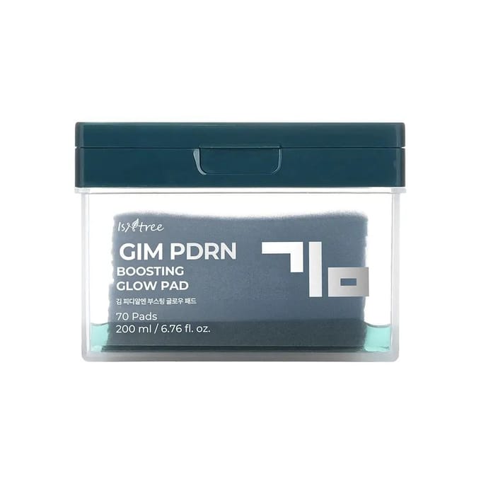 ISNTREE GIM PDRN Boosting Glow Pad Set (70 Tampons + 30 Tampons) black