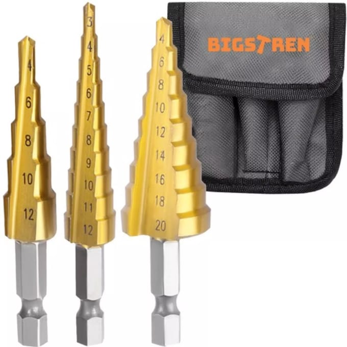 Bigstren Set van Conische Boren - 3 Stuks: Revolutioneer Jouw Boorwerk
