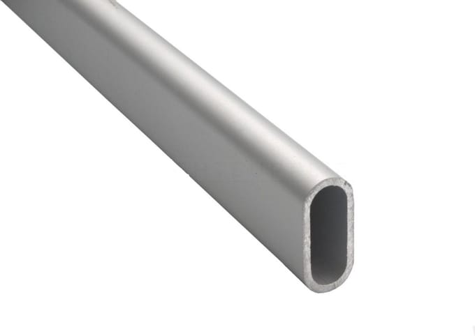 Gardelux - Garderobebuis ovaal - Aluminium - Lengte : 1 meter - 30x14mm