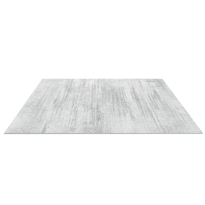 Groot Vloerkleed 10x14 ft Antislip en Scheurbestendig Vloermat Modern Grijs